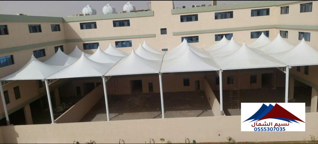 حداد مظلات وسواتر في شرق الرياض